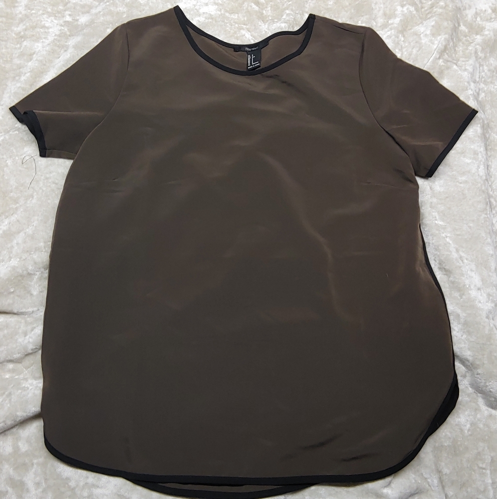 Forever 21 Green Curved Hem